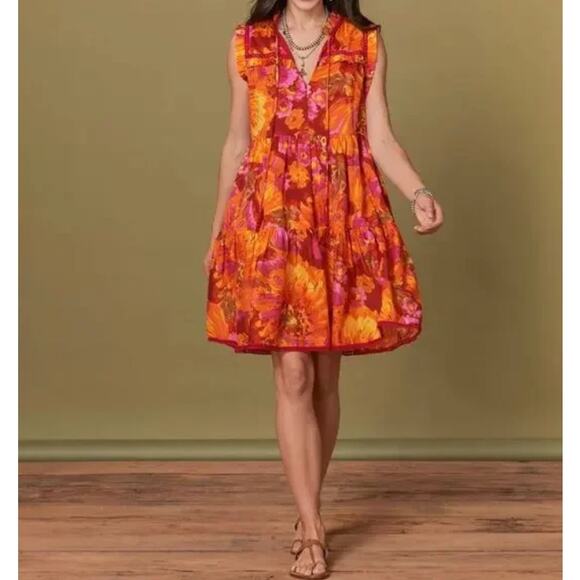 Sundance Catalog Blossoms Divine Baby Doll Dress Sleeveless Size Petite XL NWT - Picture 1 of 9